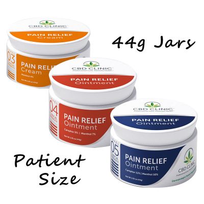 CBD CLINIC™ Revolutionary Pain Relief - 44g Patient Size Jars