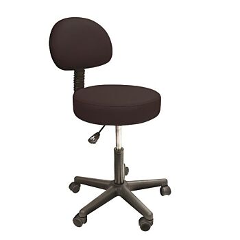 Therapy Swivel Stool With Back - Black